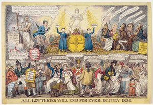 La fin de la loterie, 1826 - Isaac Robert Cruikshank